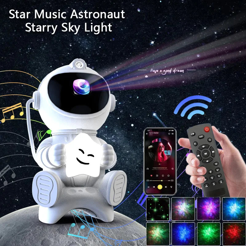 Astronaut Galaxy Projector — Bluetooth Starlight