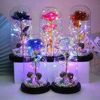 Galaxy Eternal Rose — LED Glass Dome