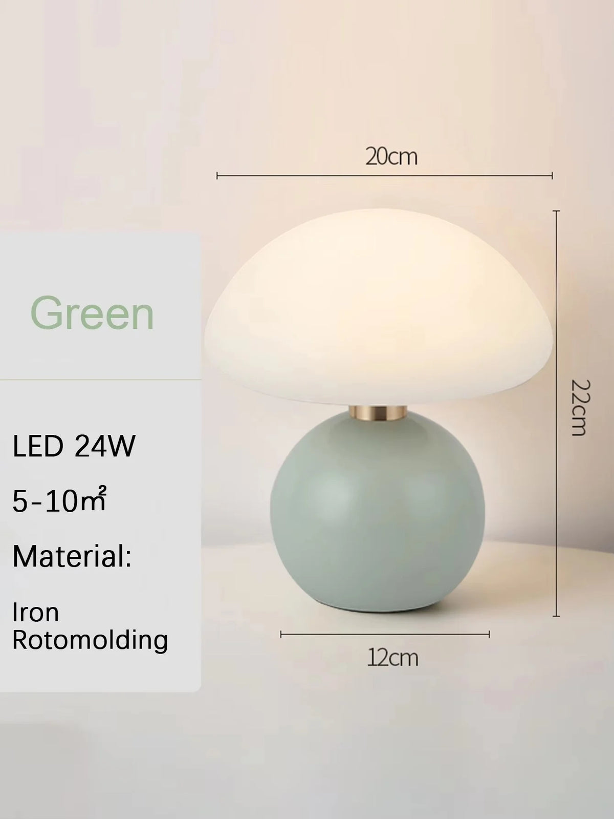 Porcelain Mushroom Lamp