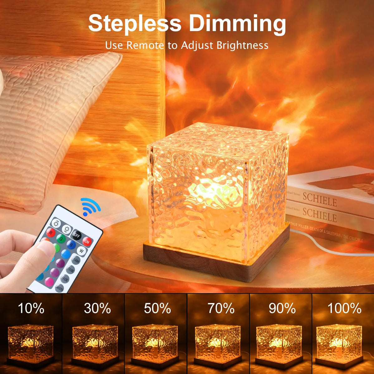 Wave Ocean Ripple Lamp — Rotating Night Light