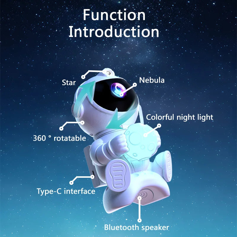 Astronaut Galaxy Projector — Bluetooth Starlight
