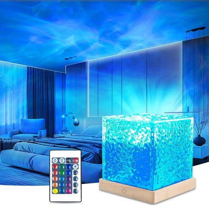 Wave Ocean Ripple Lamp — Rotating Night Light