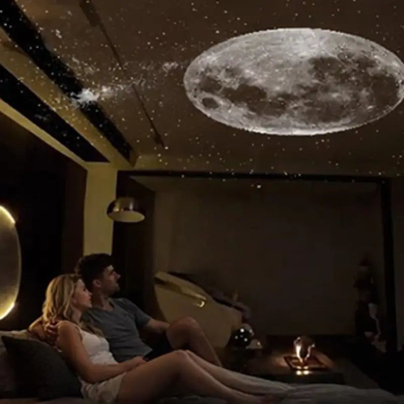 Aurora Star Projector nebula and galaxy projection scene on a wall